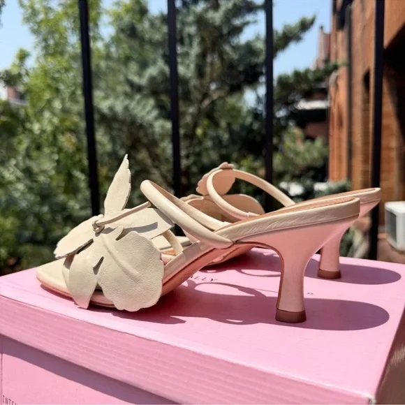 New Free People Intentionally Blank Iris Garden Heels Cream Womens 7.5 /38 - Picture 13 of 17